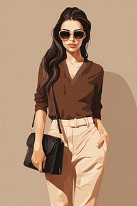 Street style cool fashion woman wearing sunglasses portrait blouse adult.