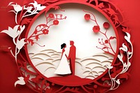 Chinese wedding theme adult bride art.