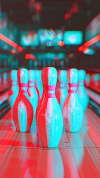 Bowling red illuminated recreation.