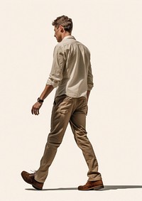Men walking footwear standing adult.