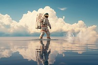 Photography of astronaut outdoors nature cloud.