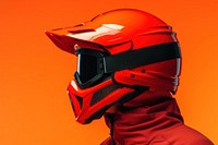 Extreme sports side portrait profile helmet adult protection.