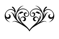 Divider graphic of heart graphics pattern white.