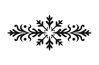 Divider graphic of snowflake graphics pattern white.