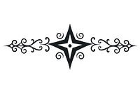 Star symbol black white.