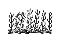 Divider doodle of coral drawing sketch line.