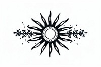 Divider doodle of sun white line logo.