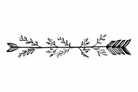 Divider doodle of arrow pattern drawing sketch.