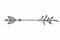 Divider doodle of arrow plant line leaf.