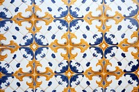 Tiles blue gold pattern backgrounds art architecture.