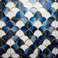 Tiles blue gold pattern backgrounds architecture repetition.