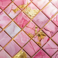 Tiles pink gold pattern backgrounds art textured.