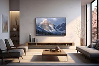 TV wall mount room architecture television.
