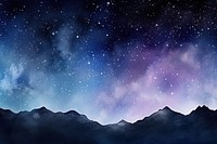 Mountain border in Galaxy space backgrounds landscape.