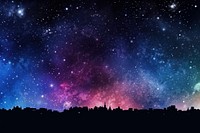 City border in Galaxy space backgrounds silhouette.