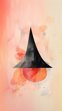 Witch hat pattern abstract painting shape.