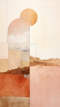 Desert and dust abstract painting art.