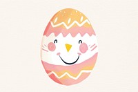 Cute easter egg illustration anthropomorphic representation celebration.