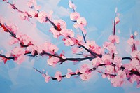Sakura in japan painting blossom flower.