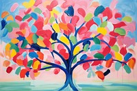 Money tree painting backgrounds plant.