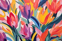 Flower painting backgrounds pattern.
