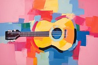 Guitar painting art performance.