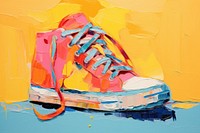 Sneaker shoes footwear painting art.