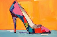 High heel footwear painting shoe.
