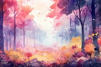 Galaxy of Autumn forest backgrounds outdoors painting.