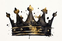 Black color crown painting gold accessories.