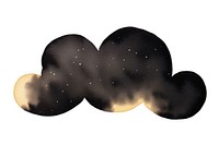 Black color cute cloud night white background darkness.