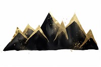 Black color cute mountain gold white background weaponry.