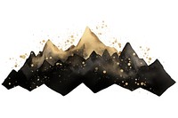 Black color cute mountain white background landscape panoramic.