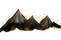 Black color cute mountain ink white background outdoors.