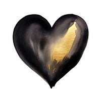 Black color heart white background yellow symbol.