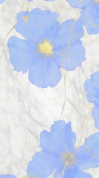 Blue flower marble wallpaper backgrounds pattern petal.