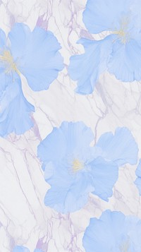Blue flower marble wallpaper backgrounds abstract pattern.