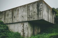 Building architecture bunker abandoned.