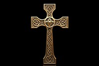 Golden celtic cros cross crucifix symbol.