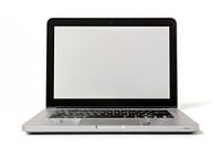Laptop computor computer white background portability.