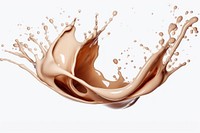 Milk coffee splash drop white background refreshment.