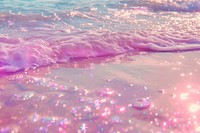 Pastel galaxy on sea backgrounds outdoors glitter.
