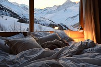 Snow mountain bedroom furniture pillow.