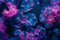 Bioluminescence underwater background backgrounds jellyfish blue.