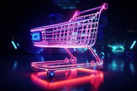 Shopping cart futuristic shopping shopping cart.