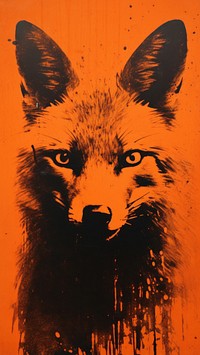 Fox full face animal mammal wall.