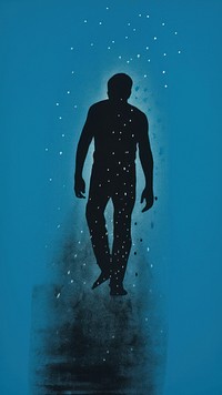 Man silhouette space adult.