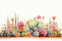 Cactus border flower plant creativity.
