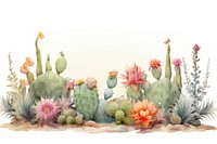 Cactus border plant white background creativity.