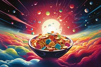 Cereal universe night food astronomy.